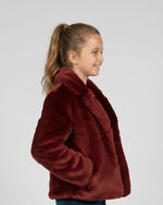 eco pelliccia bordeaux