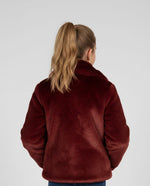 eco pelliccia bordeaux